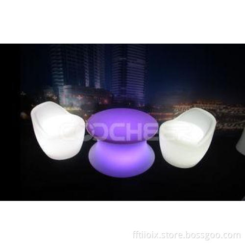 Light up coffee table Lounge Waterproof Plastic Polyethylen
